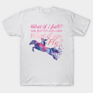 Quote Typography - What if you Fly? T-Shirt